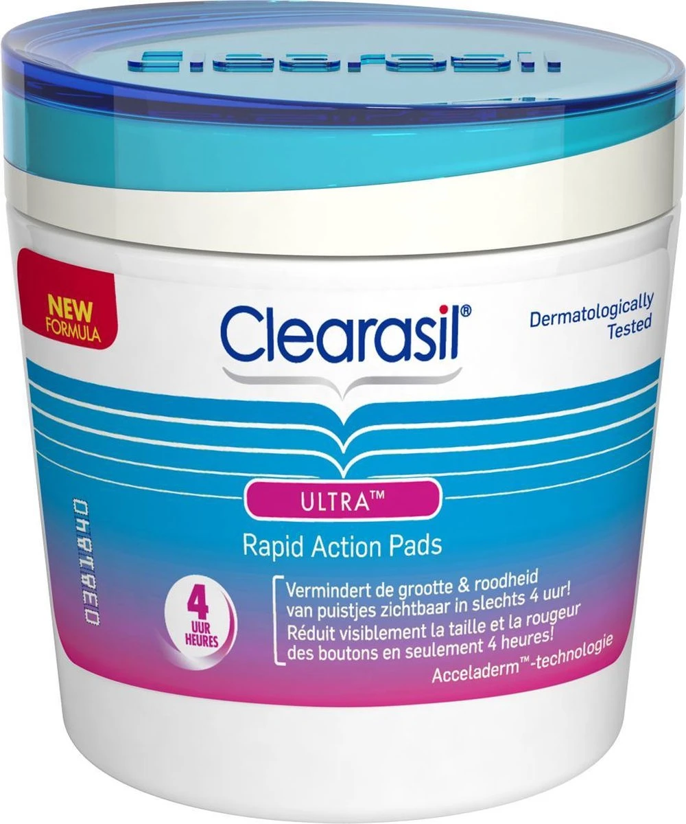 Clearasil Ultra Rapid Action Pads - Reinigingsdoekjes - 2 X 65 Stuks 2 Clearasil Ultra Rapid Action Pads - Reinigingsdoekjes - 2 X 65 Stuks - Afbeelding 2