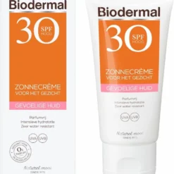Biodermal Zonnebrand Voor De Gevoelige Huid - SPF 30 - 50ml - Zonnebrand Voor Het Gezicht