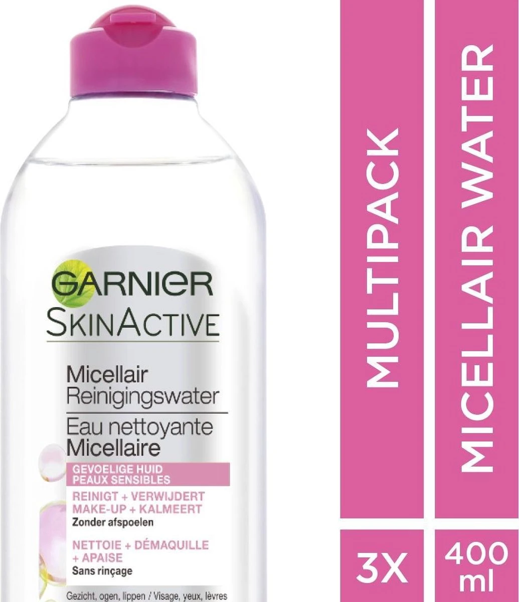 Garnier SkinActive Micellair Reinigingswater Voor De Gevoelige Huid - 3 X 400ml 11 Garnier SkinActive Micellair Reinigingswater Voor De Gevoelige Huid - 3 X 400ml - Afbeelding 11
