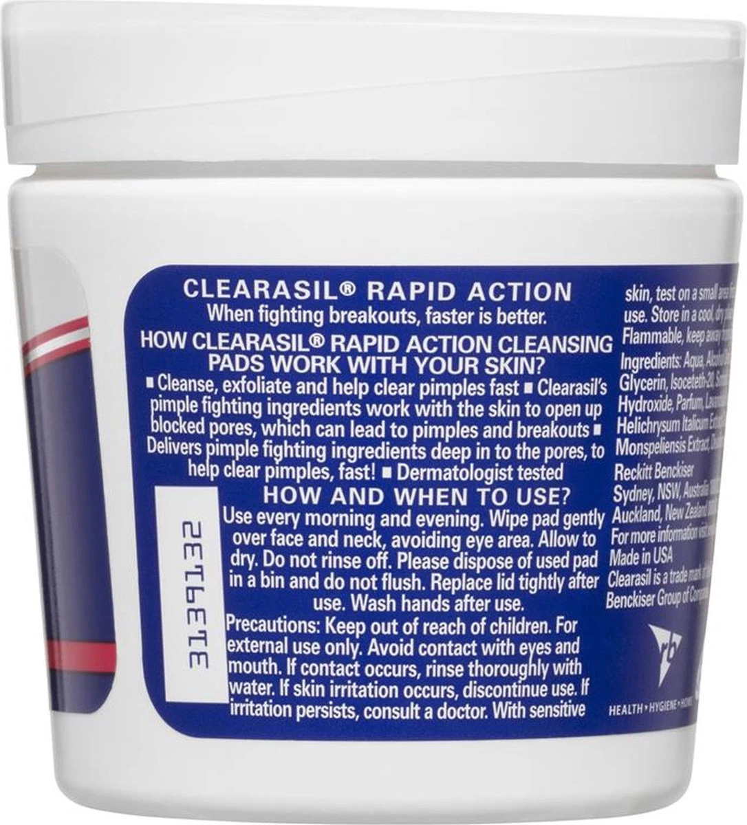 Clearasil Ultra Rapid Action Pads - Reinigingsdoekjes - 2 X 65 Stuks 3 Clearasil Ultra Rapid Action Pads - Reinigingsdoekjes - 2 X 65 Stuks - Afbeelding 3