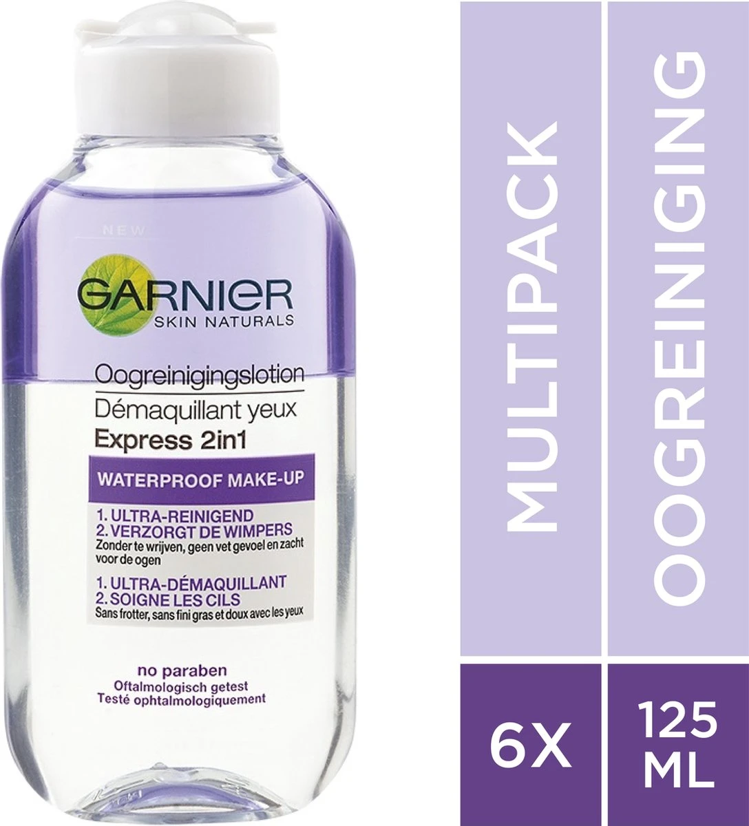 Garnier SkinActive 2in1 Oogmakeupreiniging - 6 X 125 Ml - Voordeelverpakking 2 Garnier SkinActive 2in1 Oogmakeupreiniging - 6 X 125 Ml - Voordeelverpakking - Afbeelding 2
