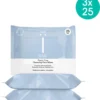 Naïf Plasticvrije Reinigende Gezichtsdoekjes - Parfumvrije Gezichtsreiniging - 25 Stuks X 3 - Met Natuurlijke Ingrediënten