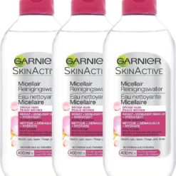 Garnier SkinActive - Micellair Reinigingswater Voor De Droge Huid - 3 X 400 Ml - Micellair Water Voordeelverpakking