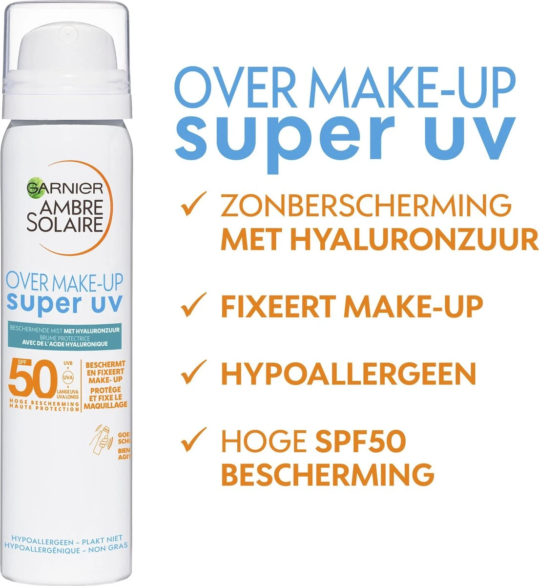 Garnier Ambre Solaire Over Make-up Super UV Zonnebrand SPF 50 - 75ml 7 Garnier Ambre Solaire Over Make-up Super UV Zonnebrand SPF 50 - 75ml - Afbeelding 7