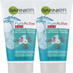 Garnier - PureActive 3-in-1 Masker Met Klei Argile Voor De Gemengde Huid Met Onzuiverheden - 2 X 150ml - Tegen Mee-eters En Onzuiverheden - Voordeelverpakking -Goedkope Gezicht Zoet Winkel 1113x1200 1