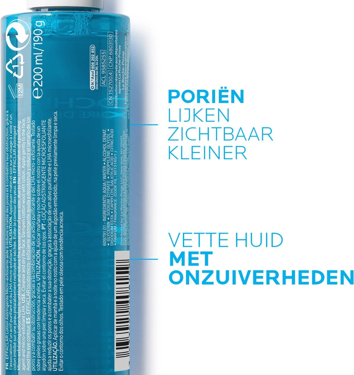 La Roche-Posay Effaclar Micro-exfoliërende Lotion - 200ml 3 La Roche-Posay Effaclar Micro-exfoliërende Lotion - 200ml - Afbeelding 3