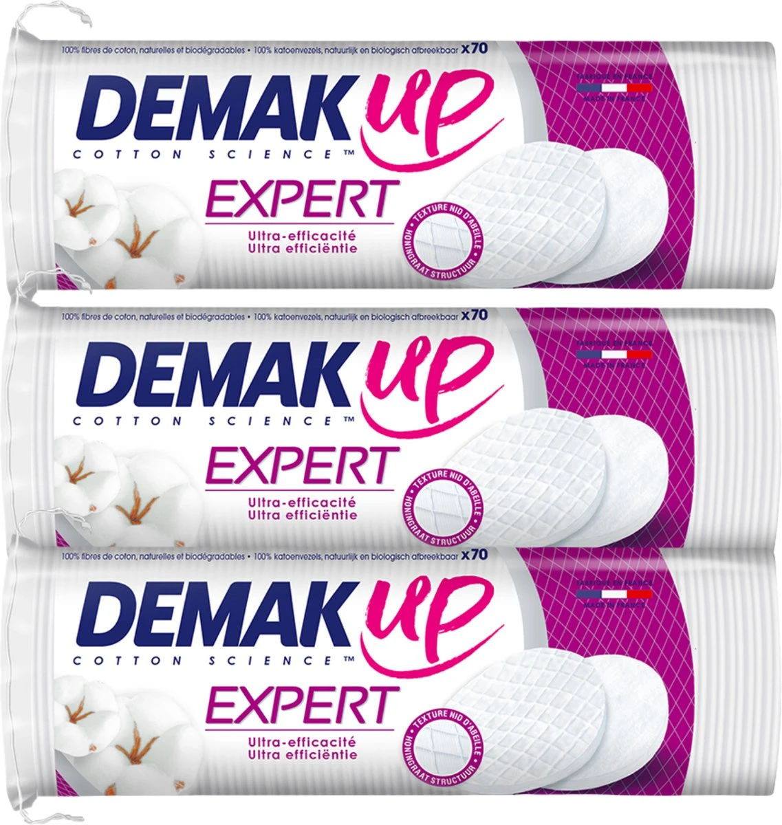 Demak Up Duo+ Rond Wattenschijfjes - 3x70 St 1 Demak Up Duo+ Rond Wattenschijfjes - 3x70 St