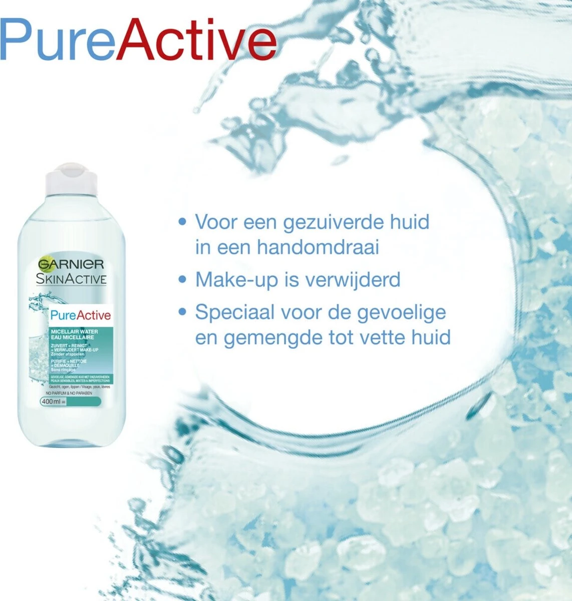 Garnier SkinActive - Pure Active Micellair Reinigingswater Voor De Vette Huid - 3 X 400 Ml - Micellair Water Bij Onzuiverheden - Voordeelverpakking 2 Garnier SkinActive - Pure Active Micellair Reinigingswater Voor De Vette Huid - 3 X 400 Ml - Micellair Water Bij Onzuiverheden - Voordeelverpakking - Afbeelding 2