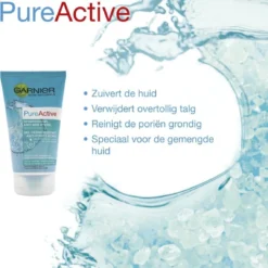Garnier Skinactive PureActive Reinigingsgel Anti-Mee-Eters - 150ml -Goedkope Gezicht Zoet Winkel 1143x1200 4