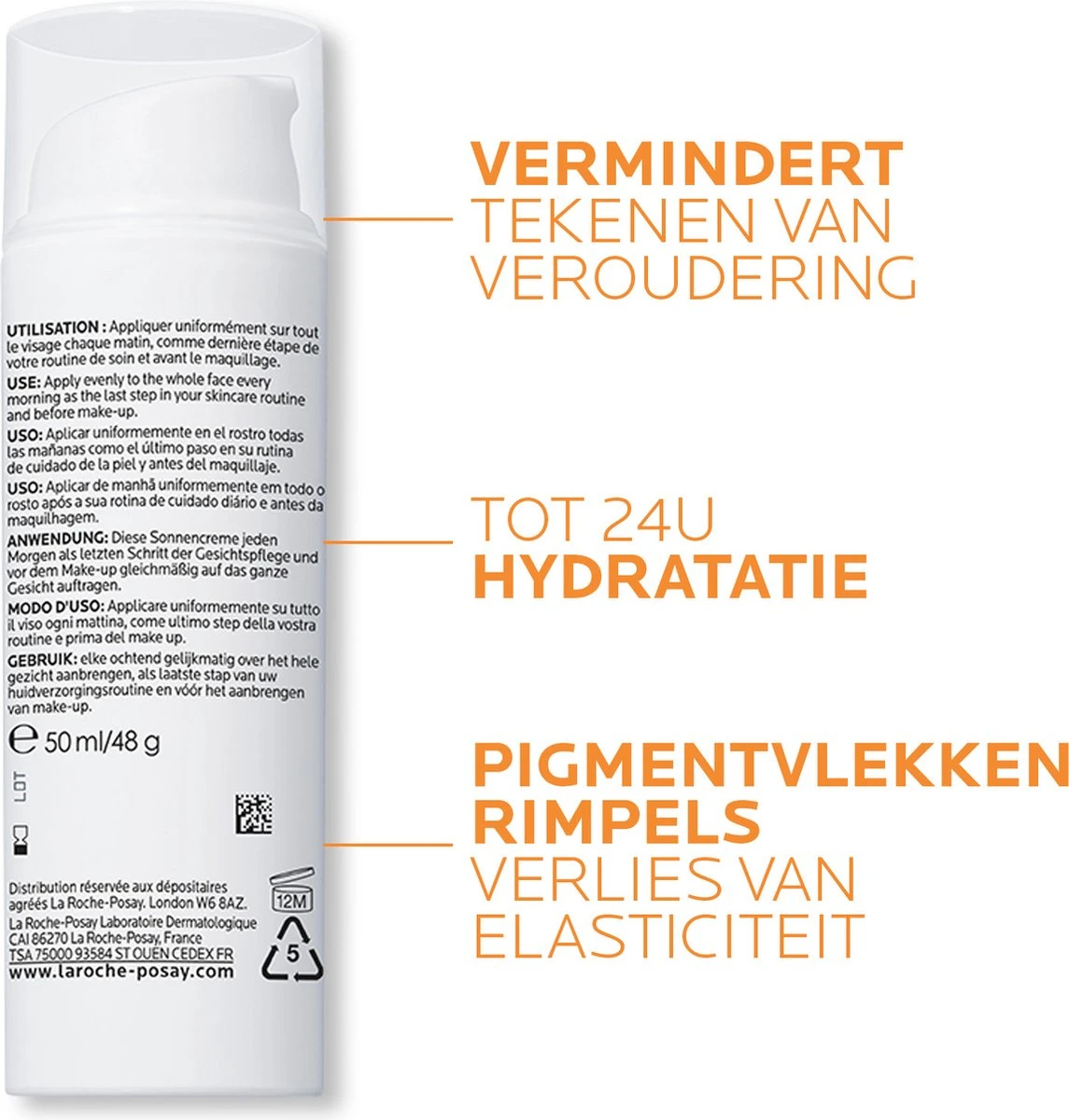 La Roche-Posay Anthelios Age Correct SPF50 - 50 Ml - Voor Het Gezicht 9 La Roche-Posay Anthelios Age Correct SPF50 - 50 Ml - Voor Het Gezicht - Afbeelding 9