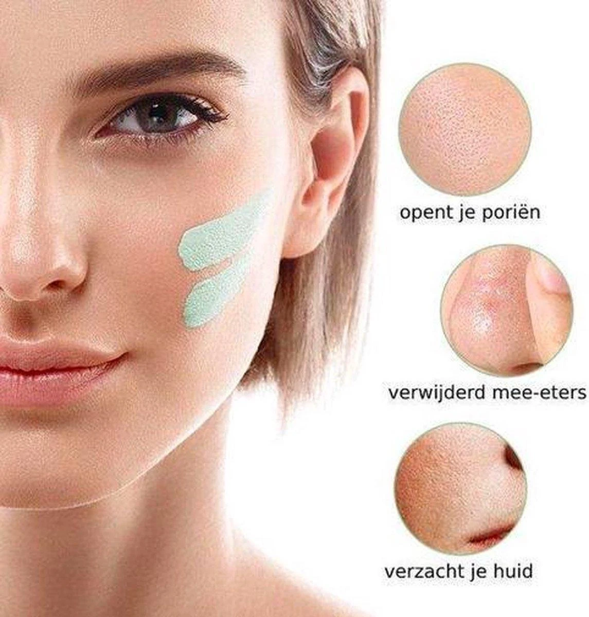 Merkloos Green Mask Stick - Huidverzorging - Gezichtsmasker - Kleimasker - Mee Eters & Acne Verwijderen - Acne Verzorging - Vette Huid - Mee-eter Verwijderaar - Poriën Reiniger -Blackhead - Verzachtend -Verkoelend - Dermatologisch Getest 8 Merkloos Green Mask Stick - Huidverzorging - Gezichtsmasker - Kleimasker - Mee Eters & Acne Verwijderen - Acne Verzorging - Vette Huid - Mee-eter Verwijderaar - Poriën Reiniger -Blackhead - Verzachtend -Verkoelend - Dermatologisch Getest - Afbeelding 8