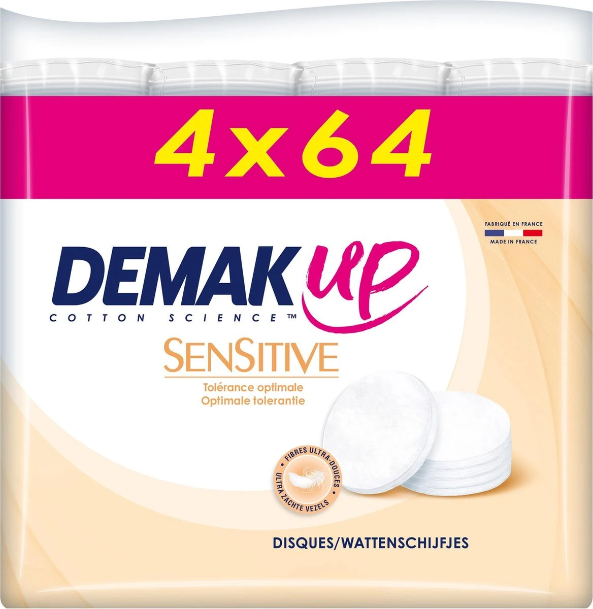 Demak'Up Wattenschijfjes Sensitive - Rond - 4 X 64 Stuks 1 Demak'Up Wattenschijfjes Sensitive - Rond - 4 X 64 Stuks