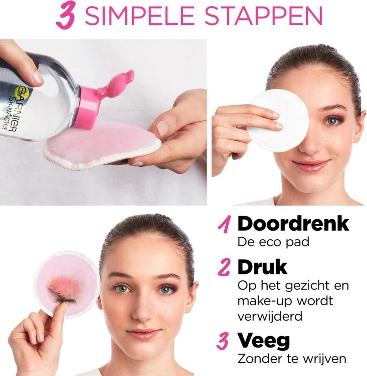 Garnier SkinActive Eco Pads - Herbruikbare Wattenschijfjes - 3 Stuks - Duurzame Gezichtsreiniging 7 Garnier SkinActive Eco Pads - Herbruikbare Wattenschijfjes - 3 Stuks - Duurzame Gezichtsreiniging - Afbeelding 7