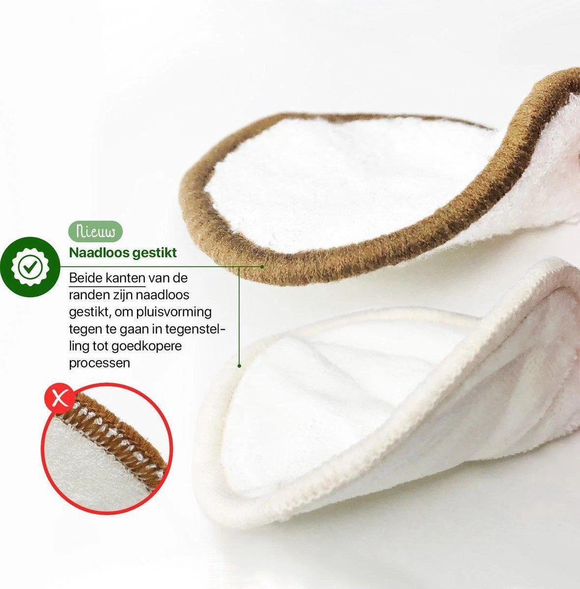 Wasbare Wattenschijfjes 10 Bamboe Wattenschijfjes - Herbruikbare Wattenschijfjes - Make Up Pads Zoogcompressen Zero Waste 3 Wasbare Wattenschijfjes 10 Bamboe Wattenschijfjes - Herbruikbare Wattenschijfjes - Make Up Pads Zoogcompressen Zero Waste - Afbeelding 3