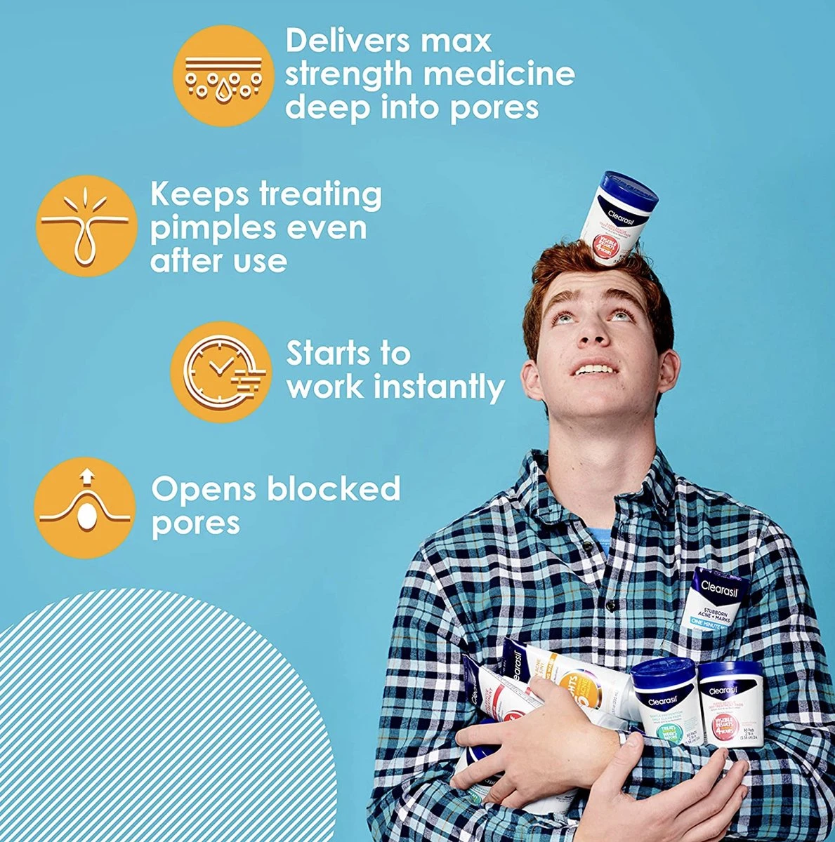 Clearasil Ultra Rapid Action Pads - Reinigingsdoekjes - 2 X 65 Stuks 5 Clearasil Ultra Rapid Action Pads - Reinigingsdoekjes - 2 X 65 Stuks - Afbeelding 5