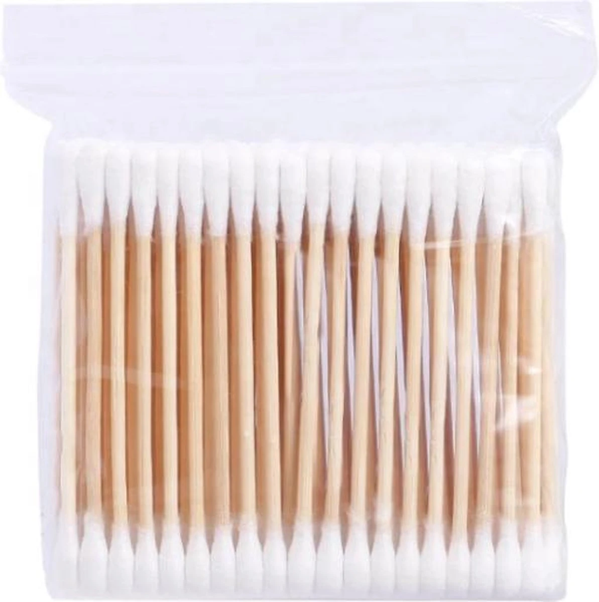 Merkloos Wattenstaafjes Hout - 100 St 2 Merkloos Wattenstaafjes Hout - 100 St - Afbeelding 2