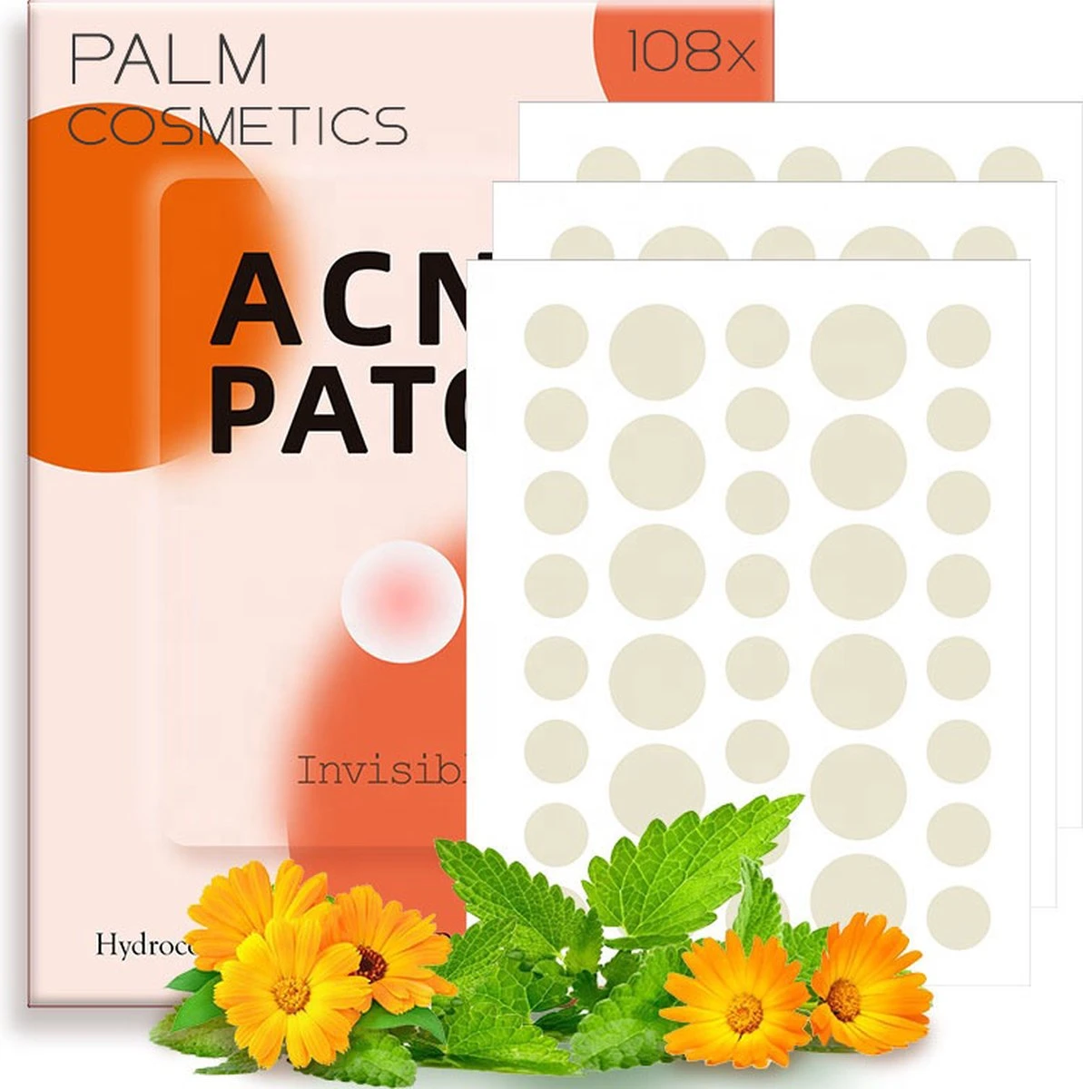 Palm Cosmetics® Pimple Patch - Acne Patch - Puisten Verwijderaar - Puisten Pleister - Acne Pleister - Acne Sticker - Puistjes Verwijderen - 108 Stuks 1 Palm Cosmetics® Pimple Patch - Acne Patch - Puisten Verwijderaar - Puisten Pleister - Acne Pleister - Acne Sticker - Puistjes Verwijderen - 108 Stuks