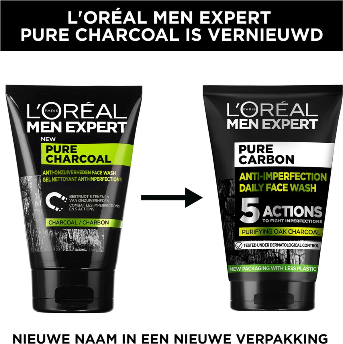 L’Oréal Paris Men Expert Pure Charcoal Gezichtsreiniging - 6 X 100 Ml - Voordeelverpakking 8 L’Oréal Paris Men Expert Pure Charcoal Gezichtsreiniging - 6 X 100 Ml - Voordeelverpakking - Afbeelding 8