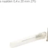 Beauty & Care - Milia Naalden - Steriele Naalden - 0,4 X 20 Mm 27G - Doos 100 Stuks