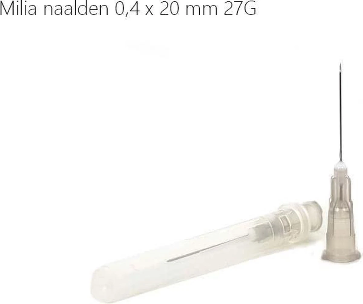 Beauty & Care - Milia Naalden - Steriele Naalden - 0,4 X 20 Mm 27G - Doos 100 Stuks 1 Beauty & Care - Milia Naalden - Steriele Naalden - 0,4 X 20 Mm 27G - Doos 100 Stuks