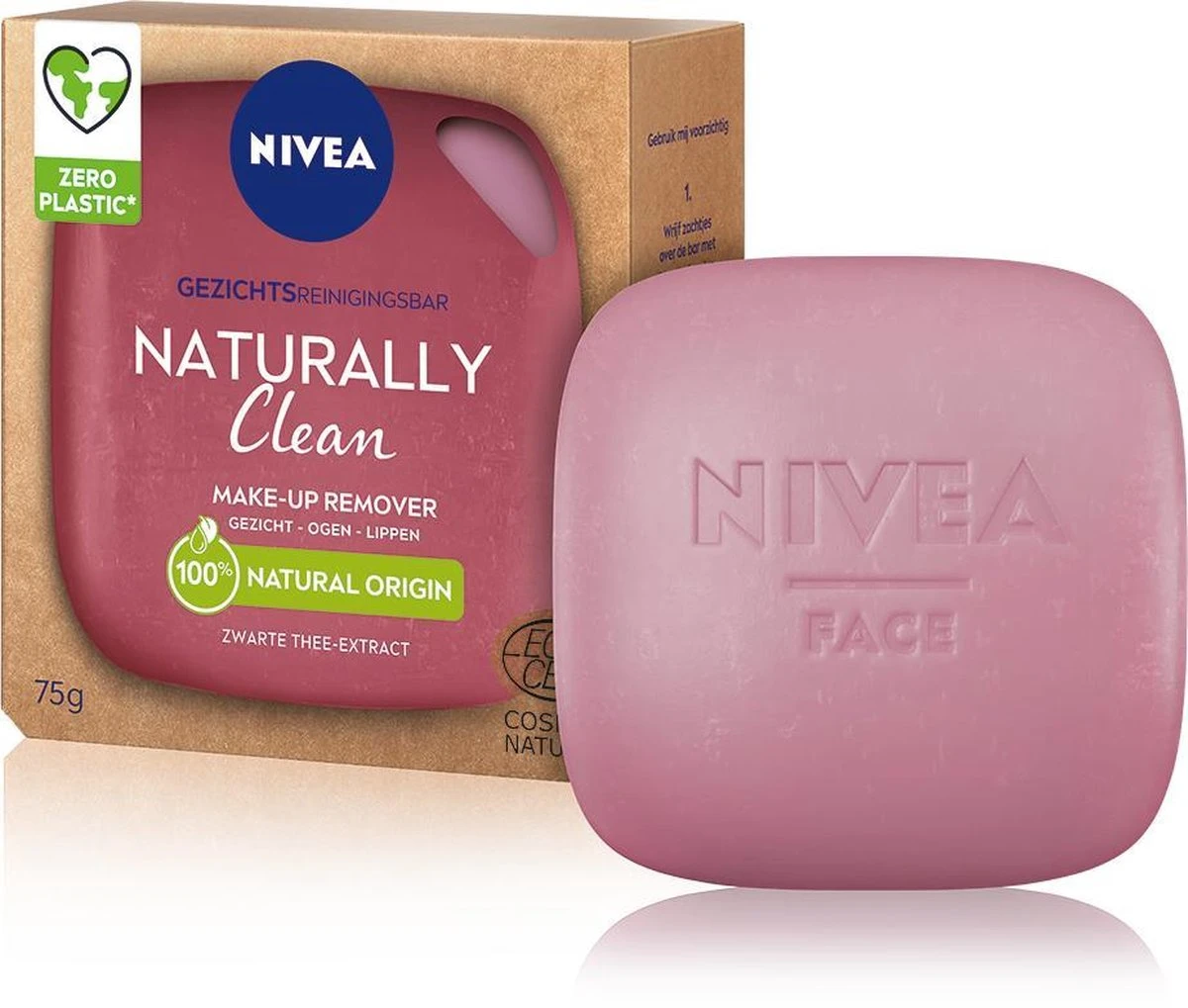 NIVEA Naturally Clean Face Bar Make Up Remover 75 Gr 1 NIVEA Naturally Clean Face Bar Make Up Remover 75 Gr