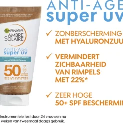 Garnier Ambre Solaire Anti-Age Super UV Zonnebrand - SPF50 12 Garnier Ambre Solaire Anti-Age Super UV Zonnebrand - SPF50 -Goedkope Gezicht Zoet Winkel 1200x1050