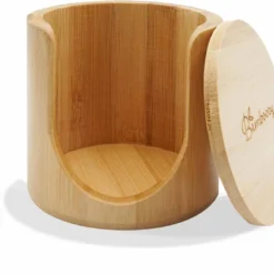 Bamboozy Losse Bamboehouder Voor Wasbare Wattenschijfjes Herbruikbare Wattenschijfjes Houder - Wattenschijfjeshouder - Bamboe Wattenschijfjeshouder