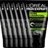 L’Oréal Paris Men Expert Pure Charcoal Gezichtsreiniging - 6 X 100 Ml - Voordeelverpakking