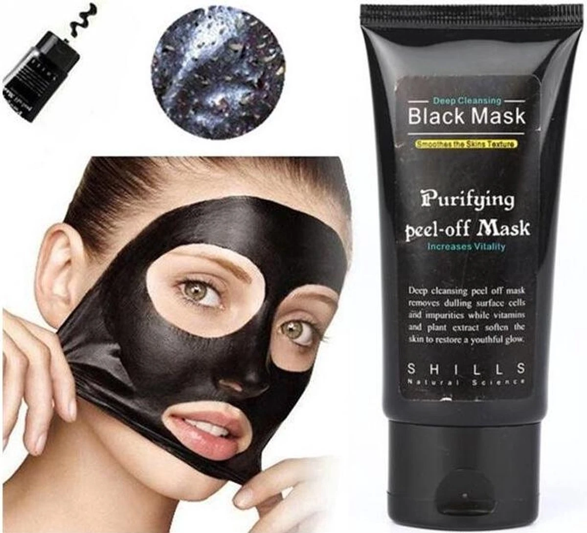 Black Head Peel Off Mask Tube Mee Eters & Acne Verwijderen - Peel Off Black Head Mask - 50 Ml - Gezichtsmasker 1 Black Head Peel Off Mask Tube Mee Eters & Acne Verwijderen - Peel Off Black Head Mask - 50 Ml - Gezichtsmasker
