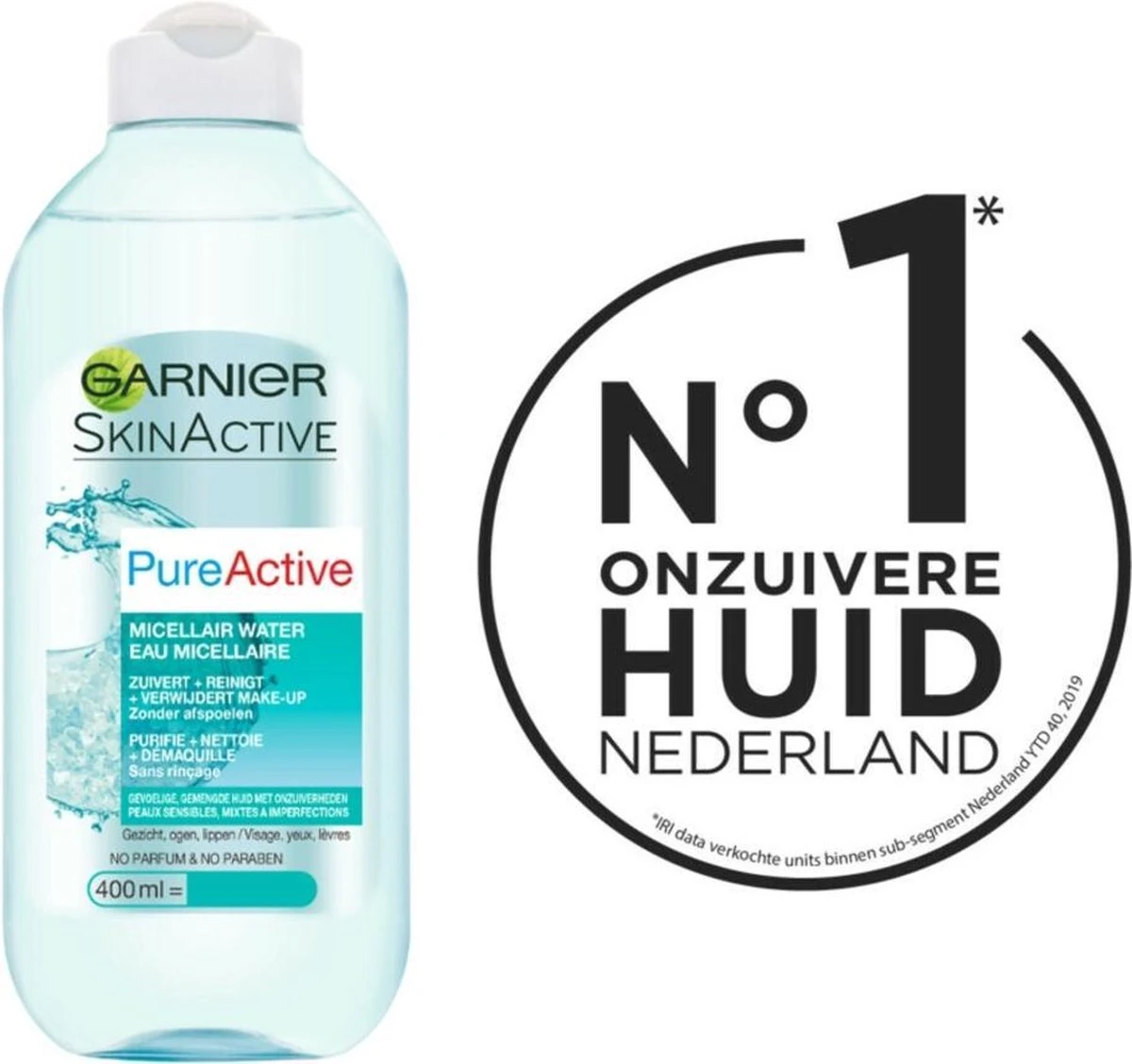 Garnier SkinActive - Pure Active Micellair Reinigingswater Voor De Vette Huid - 3 X 400 Ml - Micellair Water Bij Onzuiverheden - Voordeelverpakking 8 Garnier SkinActive - Pure Active Micellair Reinigingswater Voor De Vette Huid - 3 X 400 Ml - Micellair Water Bij Onzuiverheden - Voordeelverpakking - Afbeelding 8