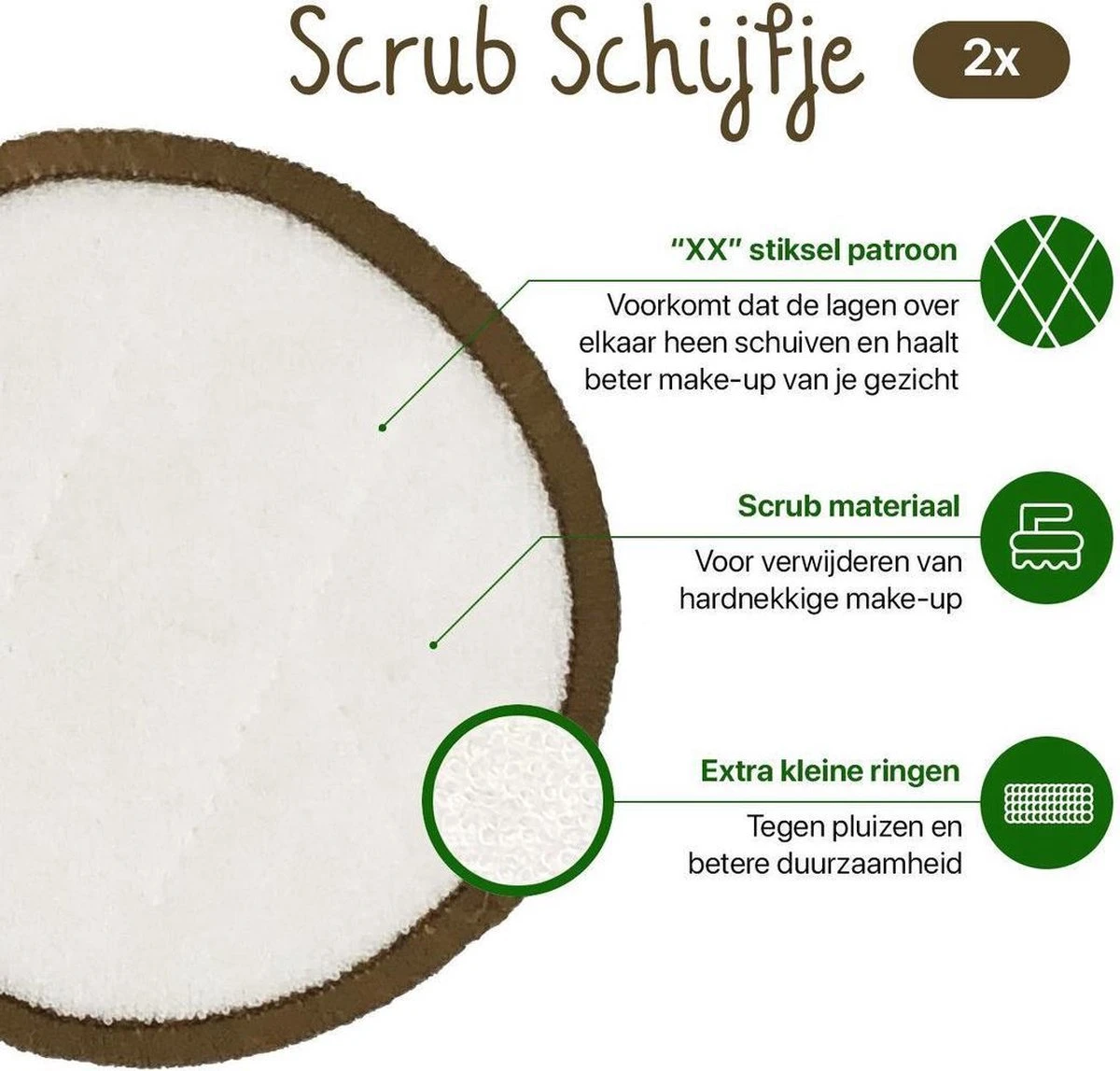Wasbare Wattenschijfjes 10 Bamboe Wattenschijfjes - Herbruikbare Wattenschijfjes - Make Up Pads Zoogcompressen Zero Waste 2 Wasbare Wattenschijfjes 10 Bamboe Wattenschijfjes - Herbruikbare Wattenschijfjes - Make Up Pads Zoogcompressen Zero Waste - Afbeelding 2