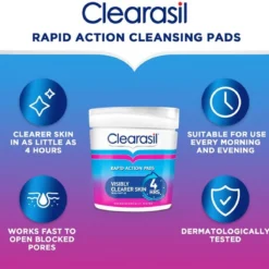 Clearasil Ultra Rapid Action Pads - Reinigingsdoekjes - 2 X 65 Stuks 28 Clearasil Ultra Rapid Action Pads - Reinigingsdoekjes - 2 X 65 Stuks -Goedkope Gezicht Zoet Winkel 1200x1164 1