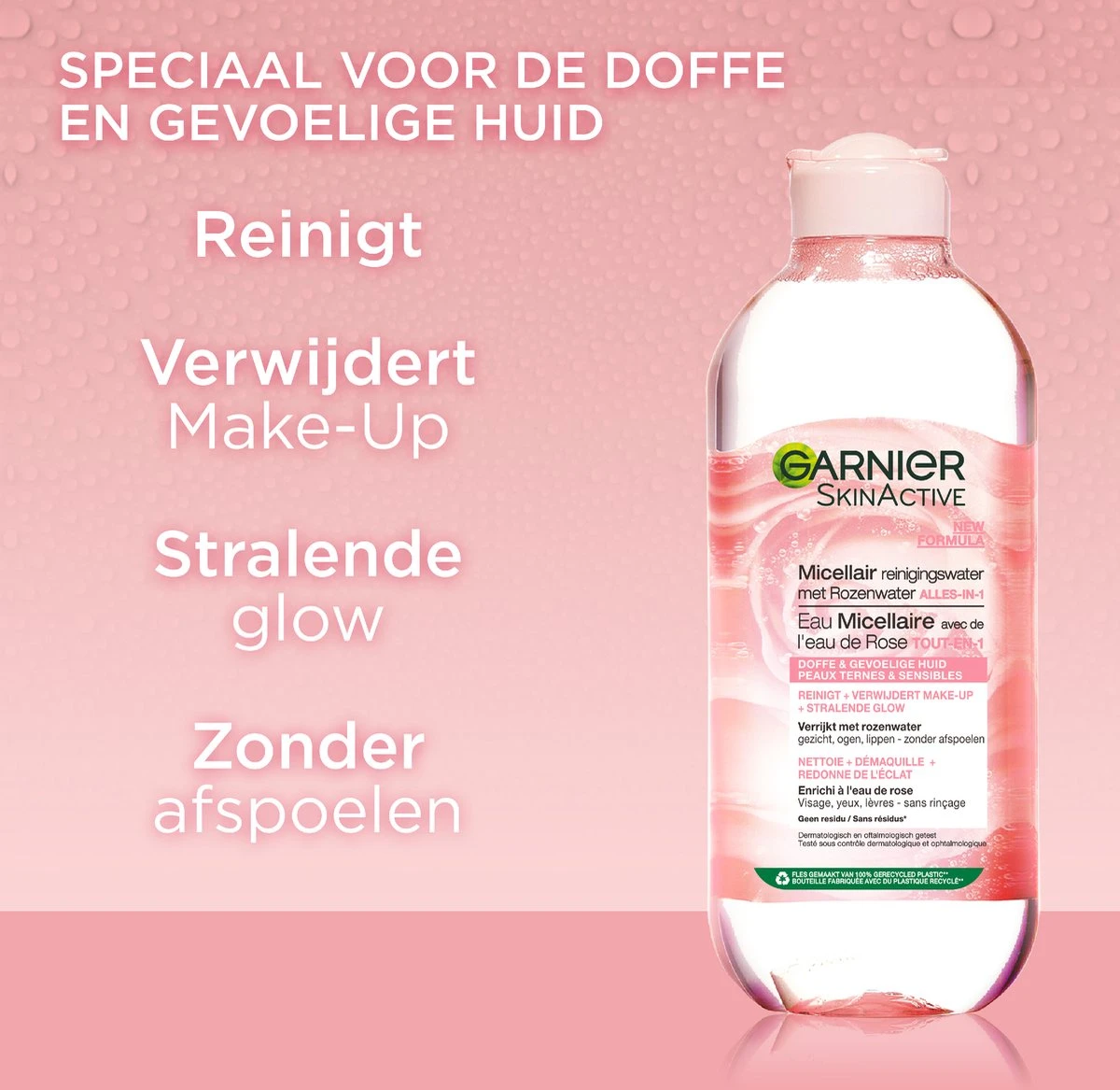Garnier Skinactive Micellair Reinigingswater Met Rozenwater - 400 Ml 8 Garnier Skinactive Micellair Reinigingswater Met Rozenwater - 400 Ml - Afbeelding 8