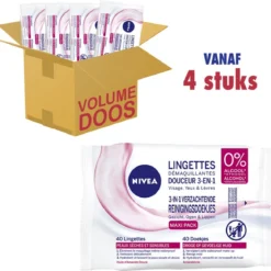 Nivea 3 In 1 Verzachtende Reinigingsdoekjes - Droge En Gevoelige Huid - Zonder Alcohol - 4 X 40 Stuks -Goedkope Gezicht Zoet Winkel 1200x1171 5