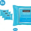 Neutrogena Hydro Boost Aqua Reinigingsdoekjes, Met Neutrogena Reinigingstechnologie, Hyaluronzuur En Een Hydraterende Crème, 3 X 25 Stuks