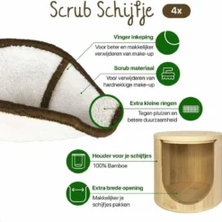 16 Herbruikbare Wattenschijfjes + Bamboe Houder - 12x Dagelijks 4x Scrub 4 Laags - Wasbare Wattenschijfjes Makeup Pads Zero Waste 24 16 Herbruikbare Wattenschijfjes + Bamboe Houder - 12x Dagelijks 4x Scrub 4 Laags - Wasbare Wattenschijfjes Makeup Pads Zero Waste -Goedkope Gezicht Zoet Winkel 1200x1179 6