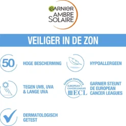 Garnier Ambre Solaire Over Make-up Super UV Zonnebrand SPF 50 - 75ml 19 Garnier Ambre Solaire Over Make-up Super UV Zonnebrand SPF 50 - 75ml -Goedkope Gezicht Zoet Winkel 1200x1195 2