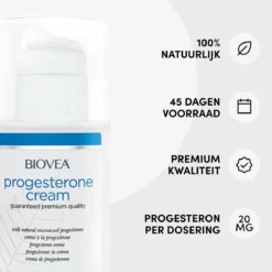 Biovea – Natuurlijke Progesteron Crème – Vermindert Opvliegers, Symptomen Van PMS En Normaliseert Menstruatiecycli – Bouwsteen Voor De Belangrijkste Hormonen – Verhoogt Het Gevoel Van Welzijn – 45 Dagen Voorraad (59 Ml.) -Goedkope Gezicht Zoet Winkel 1200x1200 112