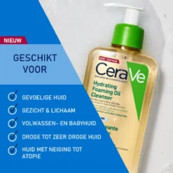 CeraVe - Hydrating Foaming Oil Cleanser - Voor Normale Tot Droge Huid - 473ml 20 CeraVe - Hydrating Foaming Oil Cleanser - Voor Normale Tot Droge Huid - 473ml -Goedkope Gezicht Zoet Winkel 1200x1200 187