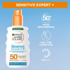 Garnier Ambre Solaire Sensitive Expert Hypoallergene Zonnebrand Spray SPF 50+ - Ceramide Protect - 150ml 16 Garnier Ambre Solaire Sensitive Expert Hypoallergene Zonnebrand Spray SPF 50+ - Ceramide Protect - 150ml -Goedkope Gezicht Zoet Winkel 1200x1200 357