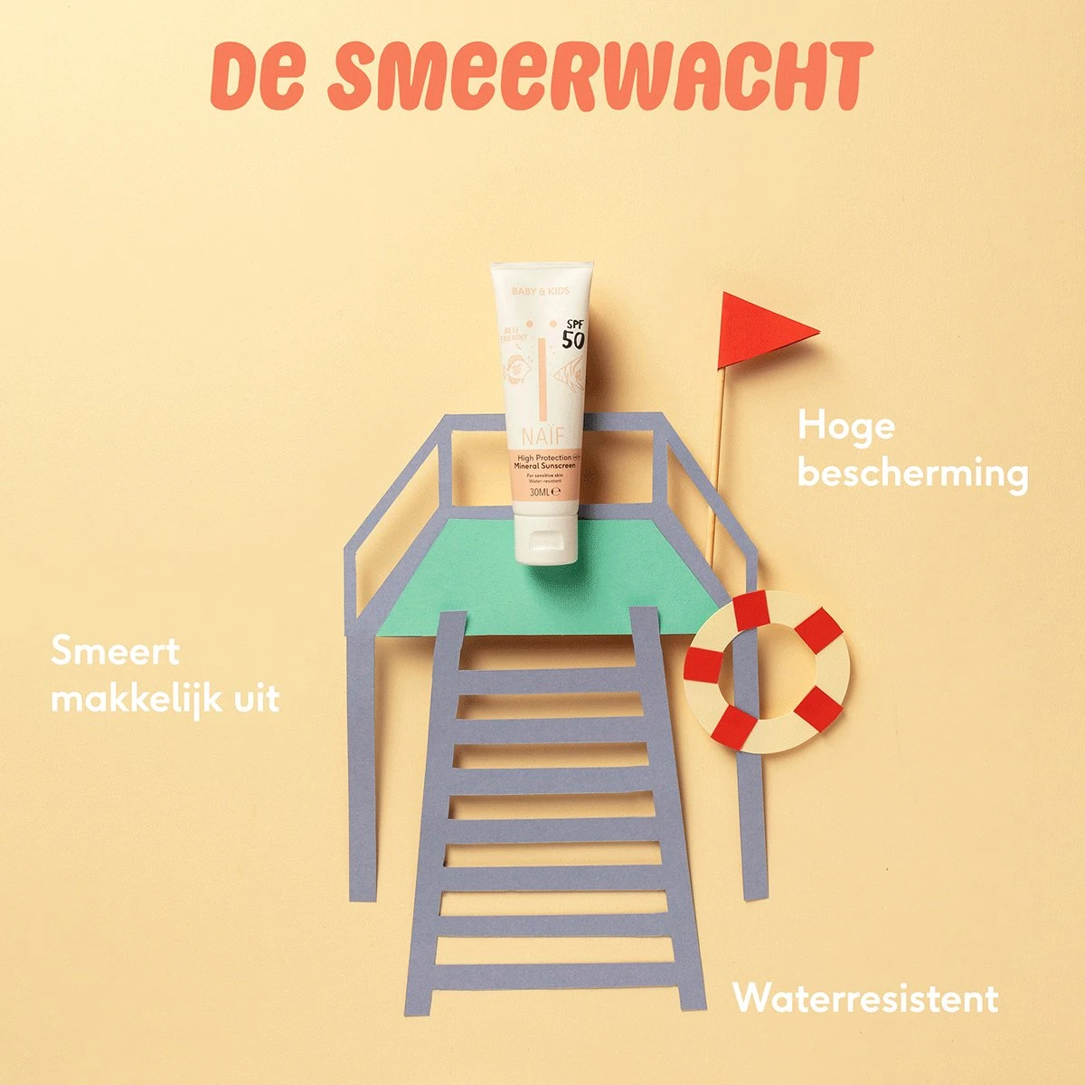 Naïf Zonnebrand Crème SPF50 - 30ML - Baby & Kids - Met Natuurlijke Ingrediënten 3 Naïf Zonnebrand Crème SPF50 - 30ML - Baby & Kids - Met Natuurlijke Ingrediënten - Afbeelding 3