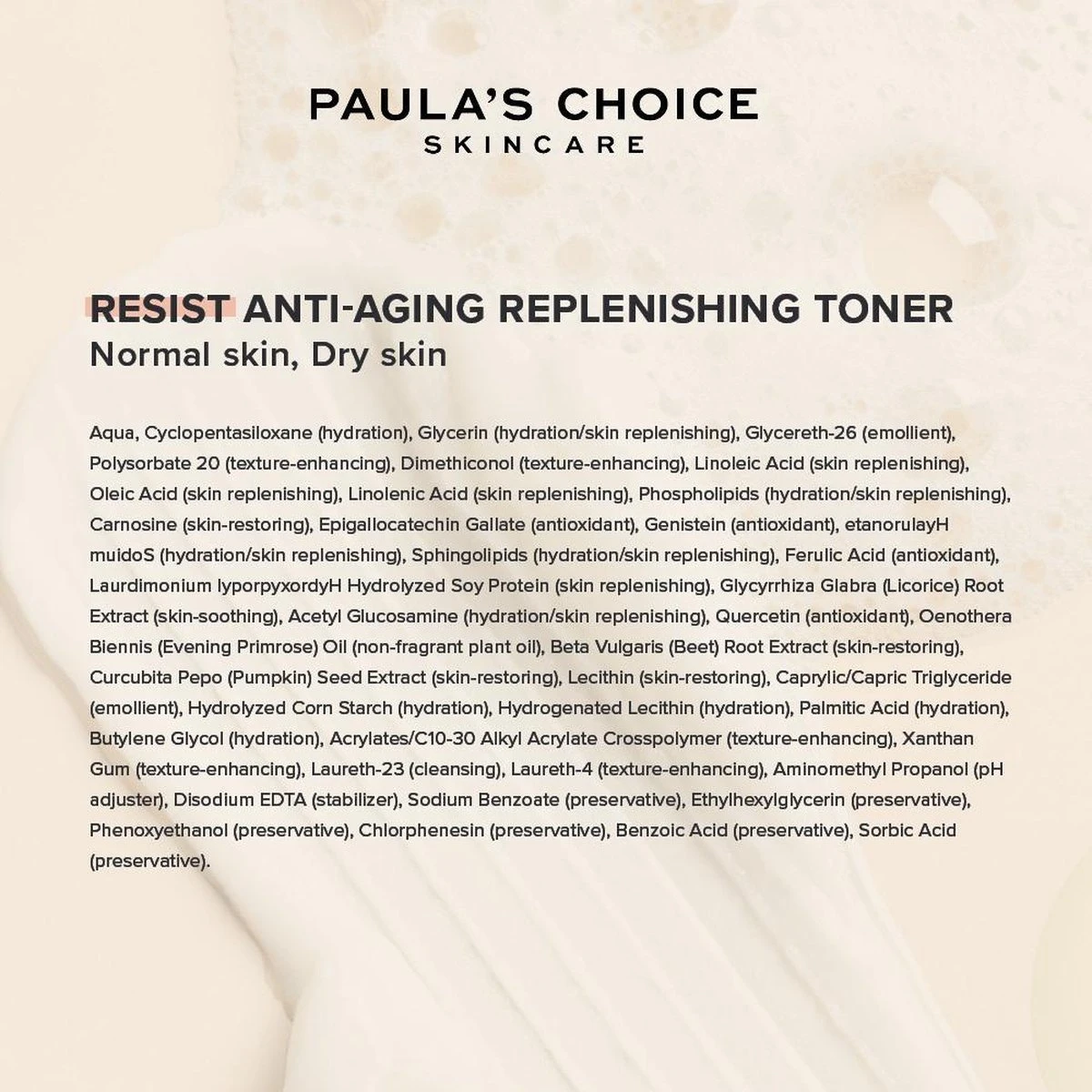 Paula's Choice RESIST Anti-Aging Replenishing Toner - Normale & Droge Huid - 118 Ml 5 Paula's Choice RESIST Anti-Aging Replenishing Toner - Normale & Droge Huid - 118 Ml - Afbeelding 5