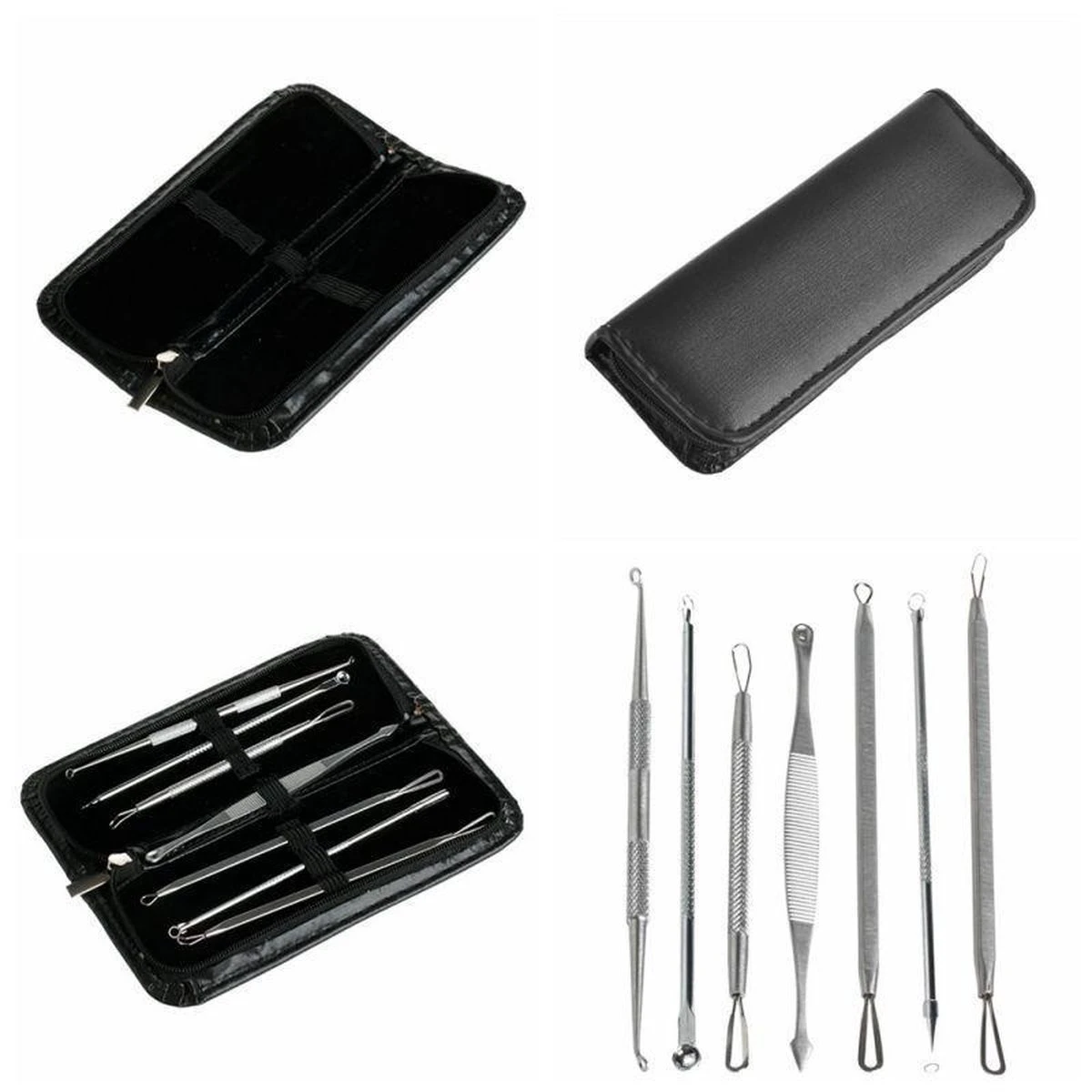 Merkloos Professionele 7 Delige Mee-eters & Acne Verwijderen Set - Blackhead Killer - Remover Comedonenlepel - Puisten Verwijderaar - Comedonendrukker - Mee-eter Lepel 3 Merkloos Professionele 7 Delige Mee-eters & Acne Verwijderen Set - Blackhead Killer - Remover Comedonenlepel - Puisten Verwijderaar - Comedonendrukker - Mee-eter Lepel - Afbeelding 3