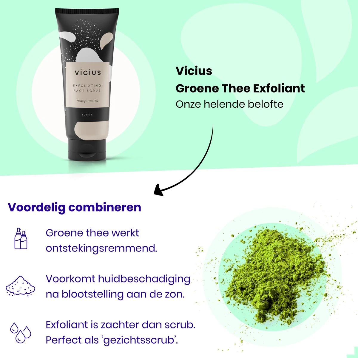 Vicius® - Scrub - Peeling Gezicht - Exfoliant - Mee Eters Verwijderen - Exfoliator Voor Vrouwen - 100 Ml 4 Vicius® - Scrub - Peeling Gezicht - Exfoliant - Mee Eters Verwijderen - Exfoliator Voor Vrouwen - 100 Ml - Afbeelding 4