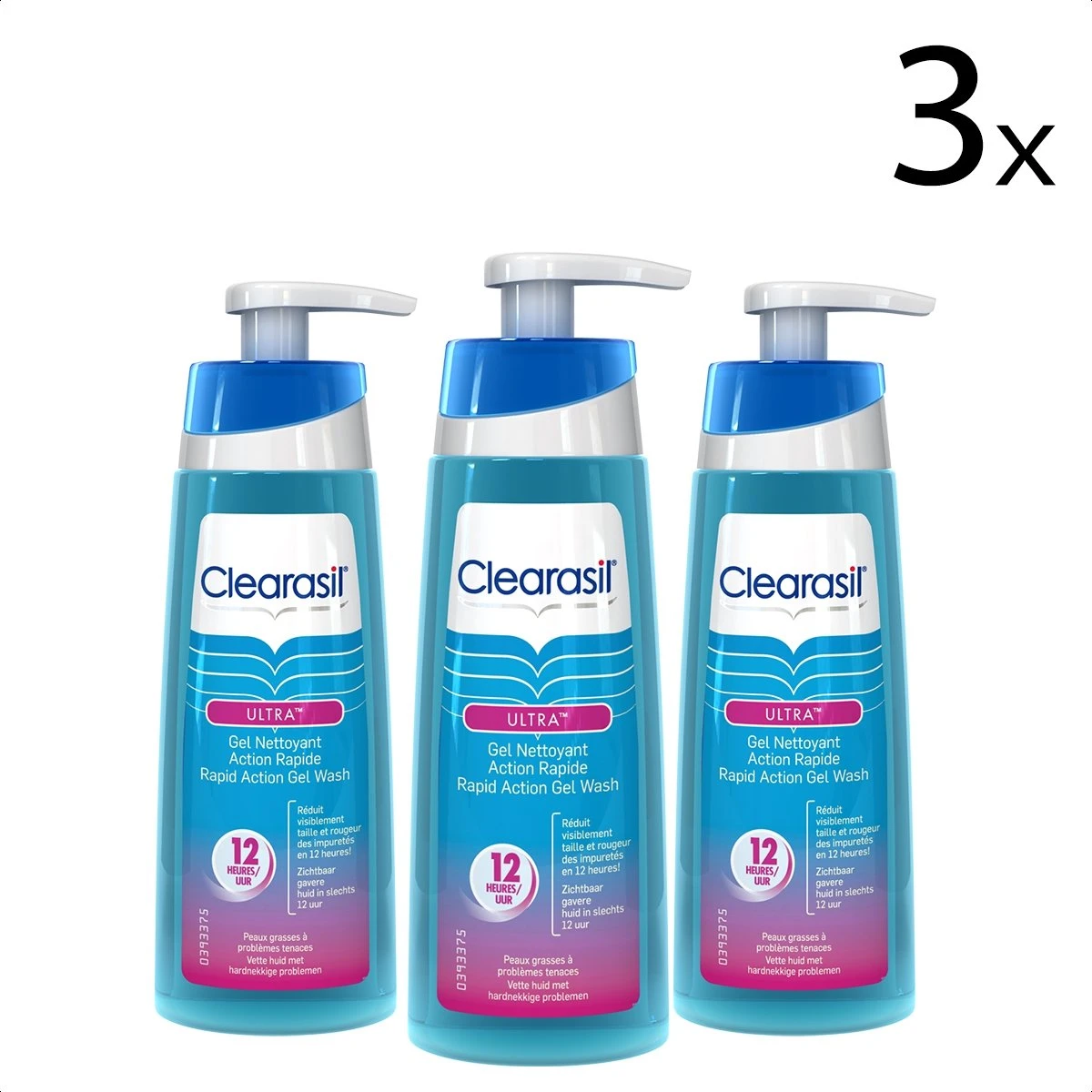 Clearasil Wasgel Ultra Gel Wash 200ml X3 1 Clearasil Wasgel Ultra Gel Wash 200ml X3