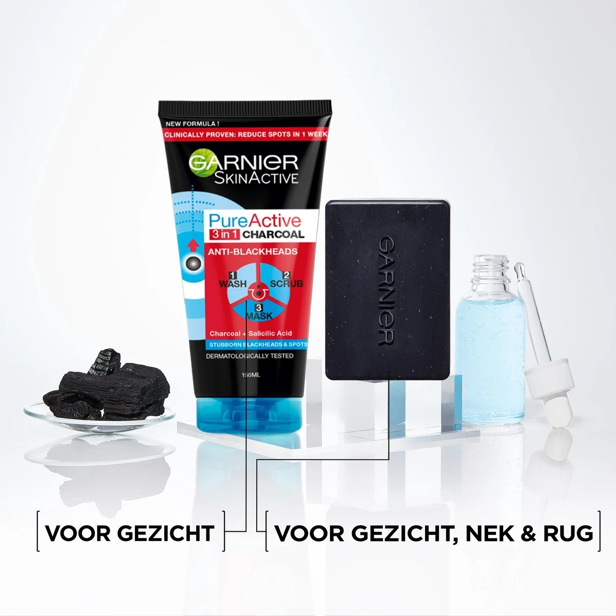 Garnier SkinActive Pure Active Charcoal Gezichtsreinigings Bar 100 Gr 6 Garnier SkinActive Pure Active Charcoal Gezichtsreinigings Bar 100 Gr - Afbeelding 6