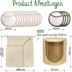 16 Herbruikbare Wattenschijfjes + Bamboe Houder - 12x Dagelijks 4x Scrub 4 Laags - Wasbare Wattenschijfjes Makeup Pads Zero Waste 29 16 Herbruikbare Wattenschijfjes + Bamboe Houder - 12x Dagelijks 4x Scrub 4 Laags - Wasbare Wattenschijfjes Makeup Pads Zero Waste -Goedkope Gezicht Zoet Winkel 1200x1200 720