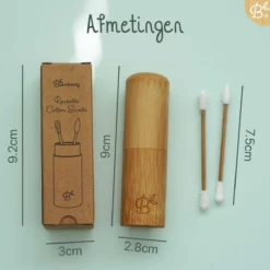 Bamboozy 4x Herbruikbare Wattenstaafjes Bamboe Met Bamboehouder Wasbare Oorstaafjes Oorstokjes Zero Waste Plastic Vrij Duurzaam -Goedkope Gezicht Zoet Winkel 1200x1200 733