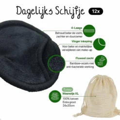 Bamboozy 16 Zwarte Herbruikbare Wattenschijfjes + Bamboe Houder 12x Dagelijks 4x Scrub 4 Laags Wasbare Wattenschijfjes Zero Waste 17 Bamboozy 16 Zwarte Herbruikbare Wattenschijfjes + Bamboe Houder 12x Dagelijks 4x Scrub 4 Laags Wasbare Wattenschijfjes Zero Waste -Goedkope Gezicht Zoet Winkel 1200x1200 742