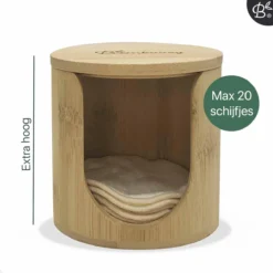 Bamboozy Losse Bamboehouder Voor Wasbare Wattenschijfjes Herbruikbare Wattenschijfjes Houder - Wattenschijfjeshouder - Bamboe Wattenschijfjeshouder -Goedkope Gezicht Zoet Winkel 1200x1200 756